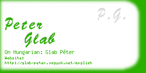 peter glab business card